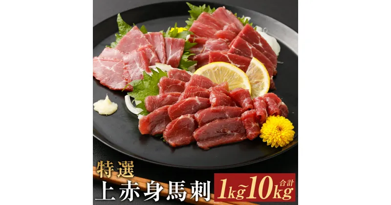 【ふるさと納税】特選上赤身馬刺し 1kg/2kg/3kg/5kg/10kg 選べる内容量 1パック100g 小分け 馬刺し ばさし 馬肉 赤身 冷凍 送料無料