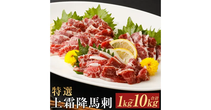 【ふるさと納税】特選 上霜降 馬刺し 1kg/2kg/3kg/5kg/10kg 選べる内容量 1パック100g 小分け 馬刺し ばさし 馬肉 霜降り 冷凍 送料無料