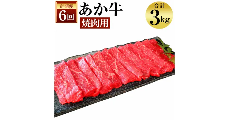 【ふるさと納税】【6ヶ月定期便】肥後のあか牛 焼肉用 G-10 500g×6回 合計3kg 6回お届け お肉 スライス済み 焼き肉 熊本県産 牛肉 九州産 国産 冷凍 送料無料