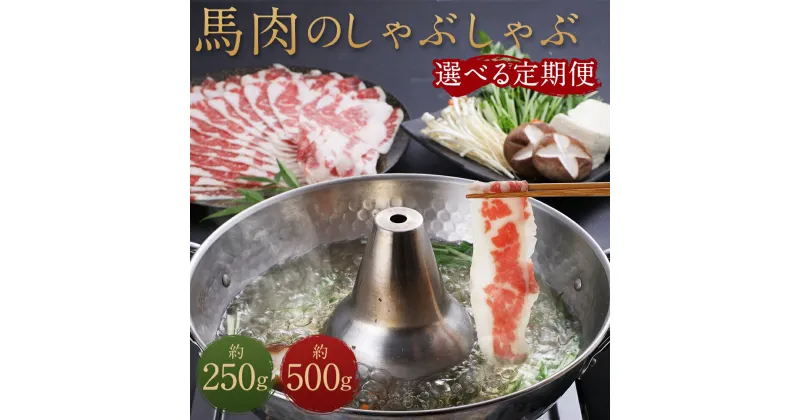 【ふるさと納税】【選べる定期便】熊本産 馬肉のしゃぶしゃぶ 約250g/約500g 3ヶ月/6ヶ月/12ヶ月 選べる内容量 お肉 馬肉 しゃぶしゃぶ 馬しゃぶ 熊本県産 九州産 国産 冷凍 送料無料