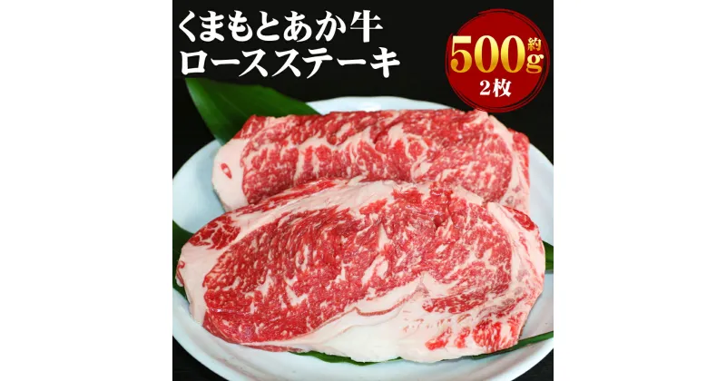 【ふるさと納税】GI認証 くまもとあか牛 ロースステーキ 約500g 2枚 ロース ステーキ お肉 牛肉 和牛 熊本県産 九州産 国産 冷凍 送料無料