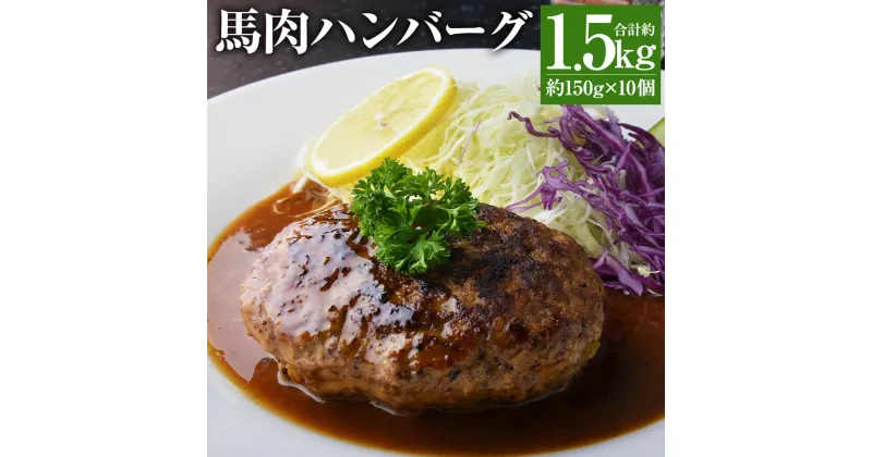 【ふるさと納税】馬肉ハンバーグ 約150g×10個 合計約1.5kg 馬肉 ハンバーグ 小分け 個包装 おかず 惣菜 焼くだけ 冷凍 送料無料