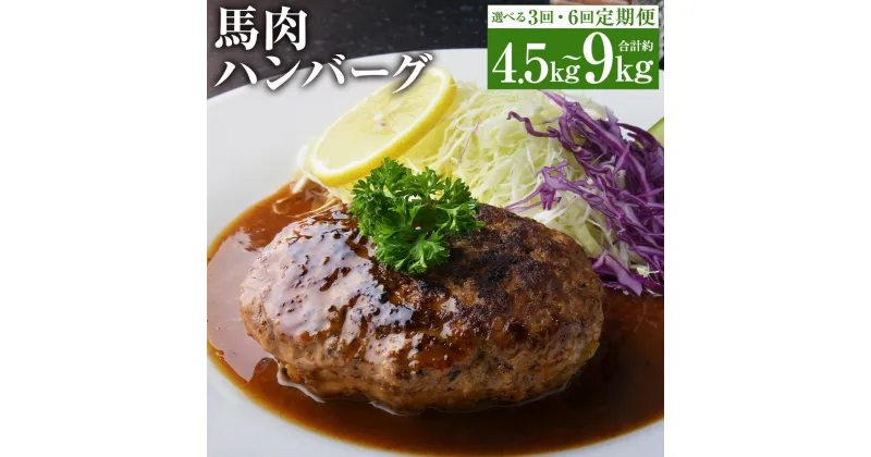 【ふるさと納税】【選べる定期便】馬肉ハンバーグ 約150g×10個 3ヶ月定期便/6ヶ月定期便 馬肉 ハンバーグ 小分け 個包装 おかず 惣菜 焼くだけ 冷凍 送料無料