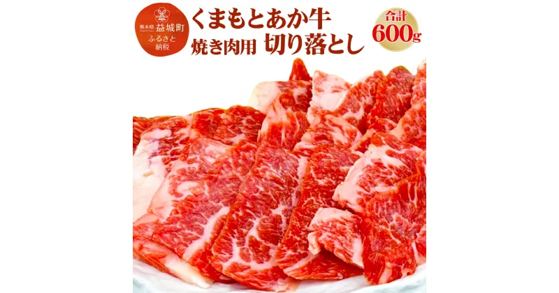 【ふるさと納税】熊本県産 GI認証取得 くまもとあか牛 焼き肉用切り落とし 合計600g 300g×2パック 牛肉 あか牛 お肉 冷凍 熊本県 益城町 送料無料