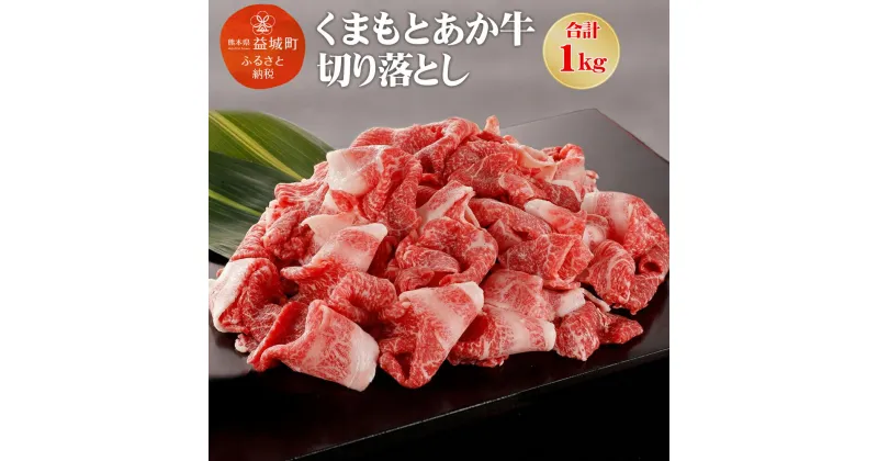 【ふるさと納税】熊本県産 GI認証取得 くまもとあか牛 切り落とし 合計1kg 500g×2パック 牛肉 あか牛 お肉 冷凍 熊本県 益城町 送料無料