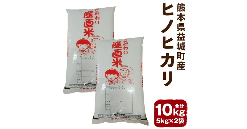 【ふるさと納税】熊本県益城町産 ヒノヒカリ 合計10kg 5kg×2袋 令和6年産 お米 白米 精米 熊本県産 九州産 送料無料