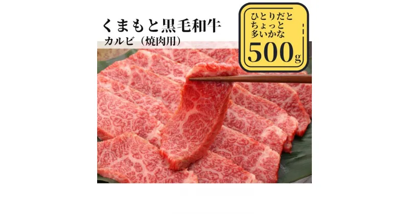 【ふるさと納税】熊本県産黒毛和牛　カルビ焼肉500g