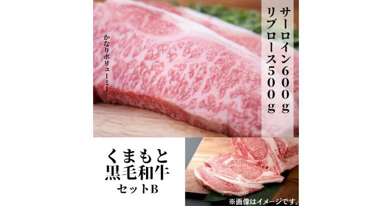 【ふるさと納税】熊本県産黒毛和牛セットB　サーロイン600g＋リブロース500g