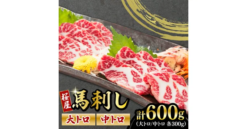 【ふるさと納税】馬刺し 2種 大トロ 中トロ 計600g 300g×2パック 熊本 冷凍 馬肉 馬刺 ヘルシー【有限会社 桜屋】[YBW061]