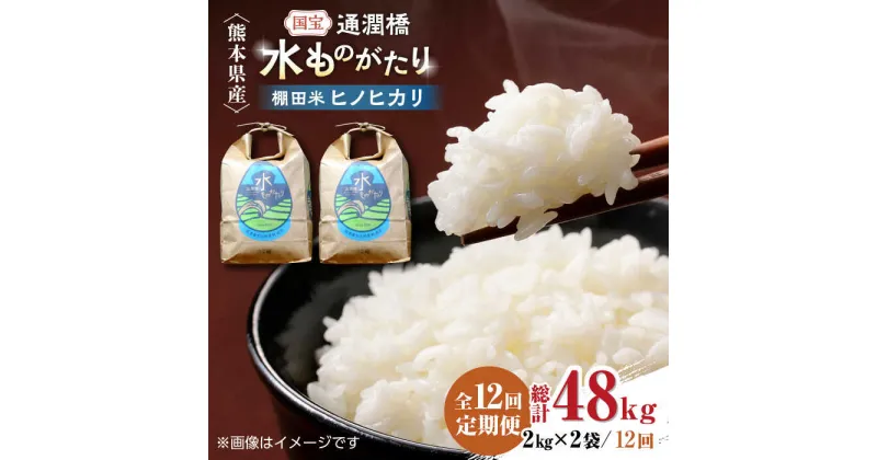 【ふるさと納税】【全12回定期便】令和5年産 通潤橋 水ものがたり 棚田米 4kg (2kg×2袋) お米 白糸台地 熊本産 特別栽培米 定期便【一般社団法人 山都町観光協会】[YAB017]