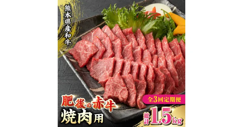 【ふるさと納税】【全3回定期便】肥後の赤牛 焼肉用 500g やきにく 焼き肉 贅沢 熊本 赤牛 褐牛 あかうし 褐毛和種 肥後 冷凍 国産 牛肉【やまのや】[YDF013]