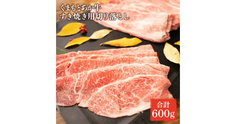 【ふるさと納税】GI認証 あか牛 すき焼き用 切り落し 600g (300g×2P) 熊本 赤牛 あか牛 褐牛 あかうし 褐毛和種 肥後 冷凍 国産 牛肉【くまふる山都町】[YDG028]