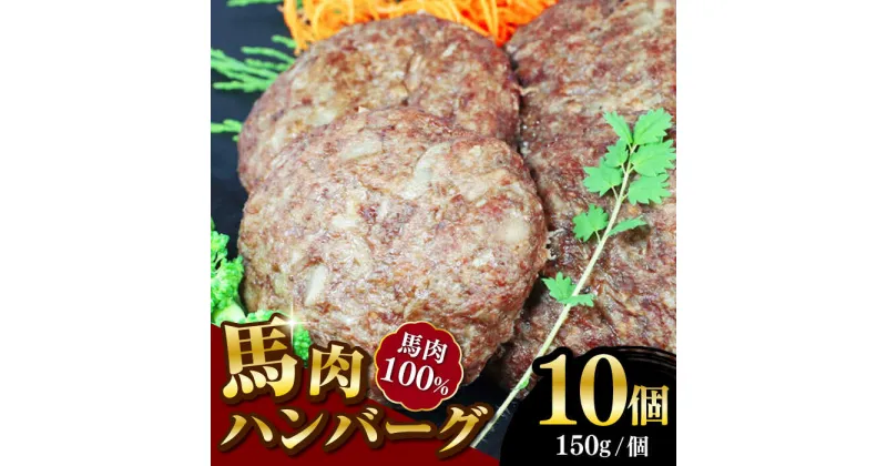 【ふるさと納税】馬肉ハンバーグ 150g×10個 計1.5kg 冷凍 惣菜 おかず【やまのや】[YDF017]