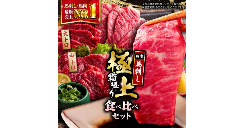 【ふるさと納税】国産 馬刺し 計500g ( 大トロ 200g 霜降り中トロ 300g ) 専用醤油付き 熊本 霜降り 中トロ 熊本県産 冷凍 馬肉 馬刺 ヘルシー 真空 パック 極上 小分け【株式会社 利他フーズ】[YBX005]