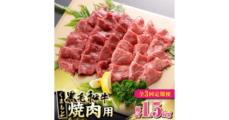 【ふるさと納税】【全3回定期便】くまもと黒毛和牛 焼肉用 500g やきにく 焼き肉 国産 冷凍 熊本産 贅沢 ブランド牛 牛肉【やまのや】[YDF023]