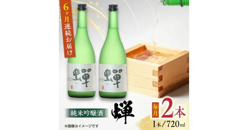 【ふるさと納税】【全6回定期便】純米吟醸酒 蝉 720ml×2 日本酒 熊本県産 山都町産 通潤橋 【通潤酒造株式会社】[YAN033]