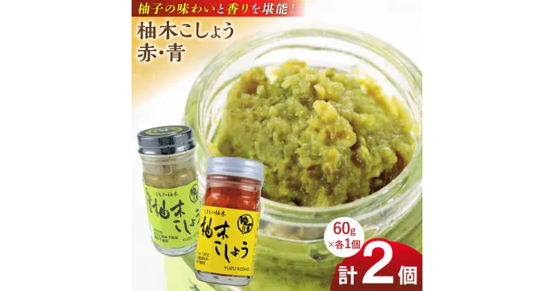 【ふるさと納税】柚木こしょう 赤 青 各1個 食べ比べセット ( 60g × 2個 ) 柚子胡椒 ゆず 柚子 胡椒 調味料 熊本 山都町【本田農園】[YDL001]