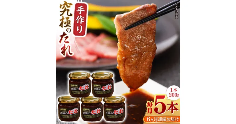 【ふるさと納税】【全6回定期便】 自家製 究極のたれ 200g×5本セット 【肉のみやべ】[YAC029]