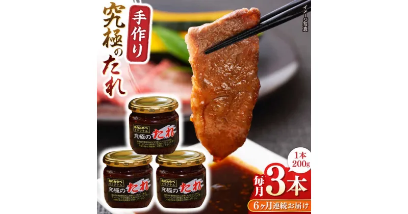 【ふるさと納税】【全6回定期便】自家製 究極のたれ 200g×3本セット 【肉のみやべ】[YAC026]