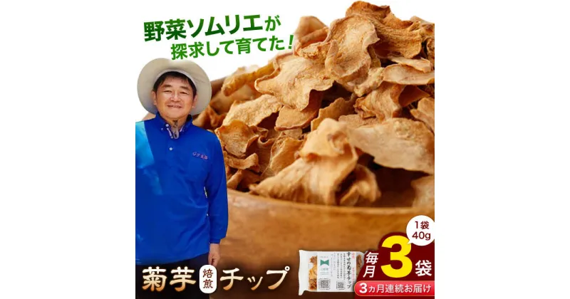 【ふるさと納税】【全3回定期便】【数量限定】菊芋 焙煎 チップ 120g (40g×3パック)【グリーンファーム矢部】[YDC008]