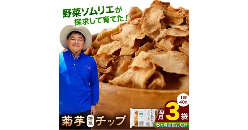 【ふるさと納税】【全6回定期便】【数量限定】菊芋 焙煎 チップ 120g (40g×3パック)【グリーンファーム矢部】[YDC009]