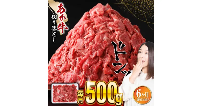 【ふるさと納税】【全6回定期便】あか牛 切り落とし 500g 【五右衛門フーズ】[YBZ057]