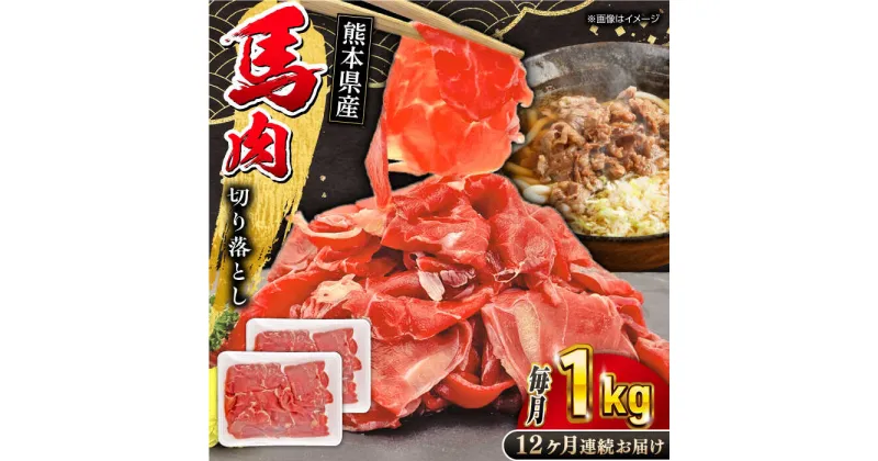 【ふるさと納税】【全12回定期便】馬小間切り落とし 1kg ( 500g × 2パック ) 馬刺 赤身 馬肉 熊本県 小間【五右衛門フーズ】[YBZ038]