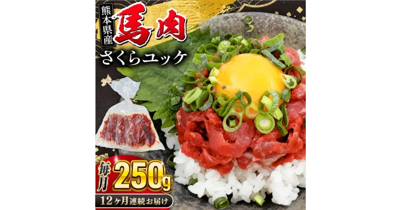 【ふるさと納税】【全12回定期便】馬肉さくらユッケ 250g ( 50g × 5 ) 小分け 熊本肥育 桜ユッケ 馬刺し 馬肉 熊本県【五右衛門フーズ】[YBZ034]