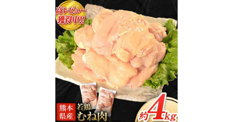 【ふるさと納税】大容量 鶏肉 発送時期が選べる 熊本県産 若鶏むね肉 約2kg×2袋 たっぷり大満足！計4kg！《30日以内に出荷予定(土日祝除く)》 　モモ肉 モモ 若鶏モモ 鶏モモ ムネ 鶏ムネ ムネ肉 若鶏ムネ