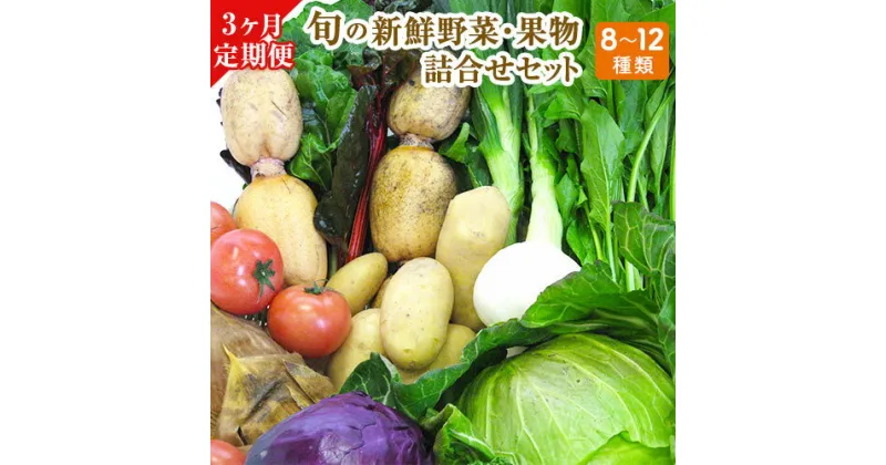 【ふるさと納税】3ヶ月定期便 旬の新鮮野菜・果物詰合せセット (計3回お届け)たっぷり8-12品目 熊本県氷川町産 道の駅竜北《お申込み月の翌月から出荷開始》