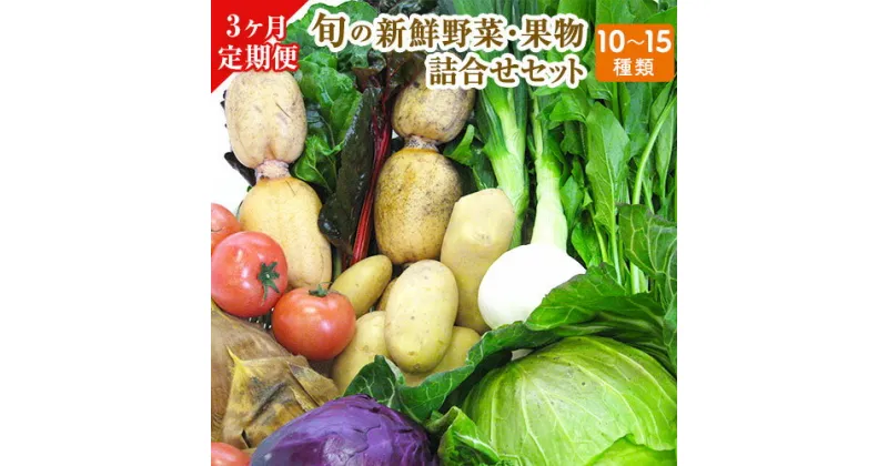 【ふるさと納税】3ヶ月定期便 旬の新鮮野菜・果物詰合せセット (計3回お届け)たっぷり10-15品目 熊本県氷川町産 道の駅竜北《お申込み月の翌月から出荷開始》