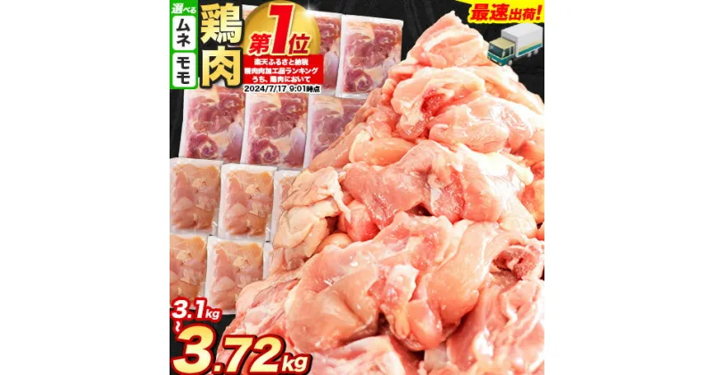 【ふるさと納税】【楽天限定】もも/むね 選べる カット済 小分け 鶏肉 うまか チキン 3.10kg～3.72kg《選べる出荷時期》《 定期便 あり》 ふるさと納税 肉 とり とり肉 とりむね 鳥もも肉 小分けバック 鳥 とりもも 冷凍 定期 大容量 もも肉 期間限定 数量限定 簡易包装