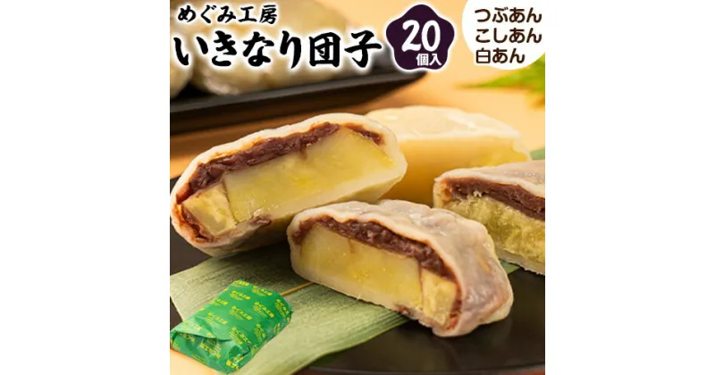 【ふるさと納税】めぐみ工房 いきなり団子 20個 つぶあん こしあん 白あん 《60日以内に出荷予定(土日祝除く)》熊本県 葦北郡 津奈木町 お菓子 スイーツ お茶菓子 お茶請け 冷めてもおいしい さつまいも 芋 餡子 アンコ あんこ ダンゴ