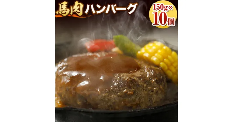 【ふるさと納税】馬肉 ハンバーグ 150g × 10個 桜屋 《30日以内に出荷予定(土日祝除く)》熊本県 葦北郡 津奈木町 肉 馬肉 ハンバーグ 惣菜 小分け 送料無料