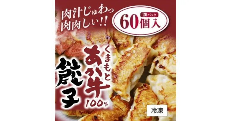 【ふるさと納税】餃子 くまもと あか牛 100％餃子 60個(20個入り×3) 赤牛 熊本 和牛 肥後 配送不可:離島　牛肉 お肉 肉の加工品 ぎょうざ ギョウザ 餃子 あか牛