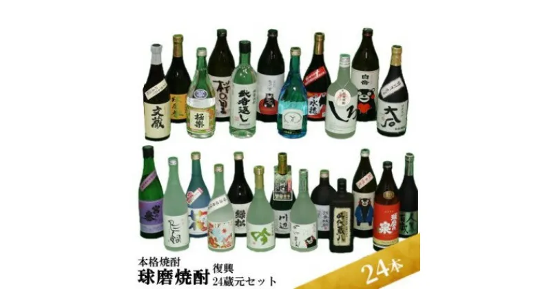 【ふるさと納税】本格焼酎【球磨焼酎 復興24蔵元セット】（全24本）　 お酒 アルコール 米 良質な水 厳選 復興セット 被災 蔵元 飲み比べ