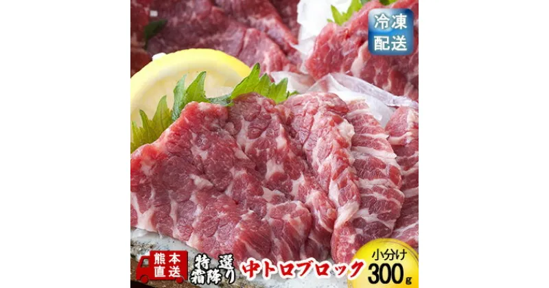 【ふるさと納税】馬刺し 熊本 霜降り 馬刺 特選霜降り 中トロ 300g ブロック 熊本直送 国内肥育 馬肉 肉 お肉 冷凍 国産 又は カナダ産 配送不可:離島　 錦町