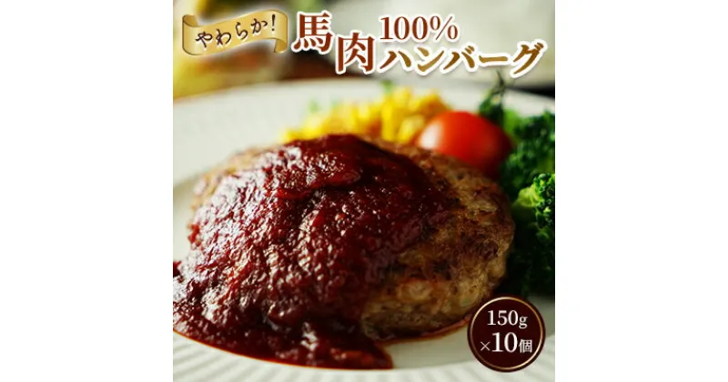 【ふるさと納税】ハンバーグ 馬肉 100% 150g×10個　 馬肉 お肉屋さん 冷凍 パック 美味しい ヘルシー 安心 安全 個包装 便利