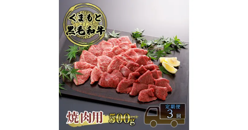 【ふるさと納税】定期便 3ヶ月 焼肉 くまもと 黒毛和牛 500g 焼き肉 焼肉用 牛肉 肉 お肉 牛 ブランド牛 熊本 やきにく ヤキニク BBQ バーベキュー お楽しみ 3回 毎月　定期便・錦町