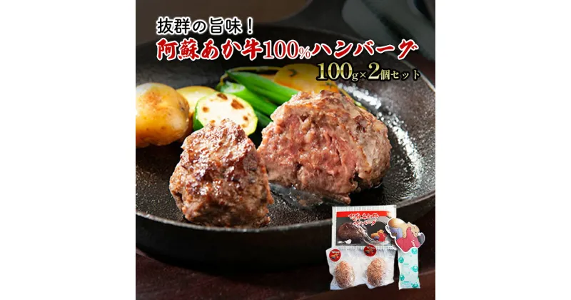 【ふるさと納税】ハンバーグ セット 2個 阿蘇 あか牛 牛肉 100% 1p×2個 肉 お肉 にく 赤牛 配送不可：離島　錦町