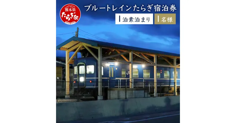 【ふるさと納税】ブルートレインたらぎ 宿泊券 1名様 素泊まり えびすの湯入浴券付き チケット 九州 観光 旅行 宿 宿泊 寝台特急 寝台列車 はやぶさ 鉄道 列車 温泉 おんせん 熊本県 多良木町 送料無料