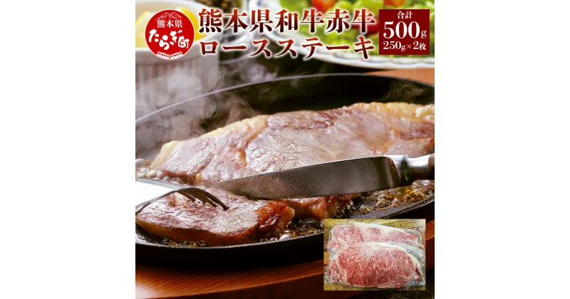 【ふるさと納税】熊本県和牛赤牛 ロース ステーキ 合計500g 250g×2枚 和牛 赤牛 あか牛 牛肉 肉 ロースステーキ ステーキ用 ギフト 贈り物 国産 九州産 熊本県 多良木町 冷凍 送料無料