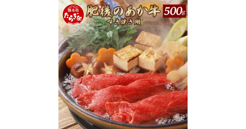 【ふるさと納税】【発送月が選べる】熊本県産 和牛 肥後のあか牛 すき焼き用 500g 牛肉 肉 赤身 お肉 あか牛 スライス すきやき おかず すき焼き 惣菜 グルメ 贈り物 九州 肥後 熊本県 多良木町 冷凍配送 送料無料