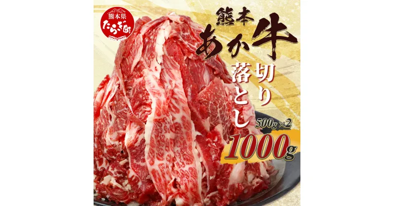 【ふるさと納税】熊本あか牛 切り落とし 計1Kg (500g×2) 小分け 冷凍 牛肉 肉 熊本 熊本県産 あか牛 赤牛 切り落とし 切落し 焼肉 牛丼 多彩な料理に 国産 九州産 送料無料 041-0136