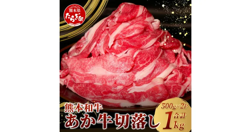 【ふるさと納税】熊本産 あか牛 バラ 切り落とし 1kg (500g×2) 自社牧場 阿蘇 和牛 バラ 牛肉 お肉 肉 赤牛 冷凍 国産 熊本県産 お取り寄せ グルメ おつまみ パーティ 年内発送 年内配送 送料無料