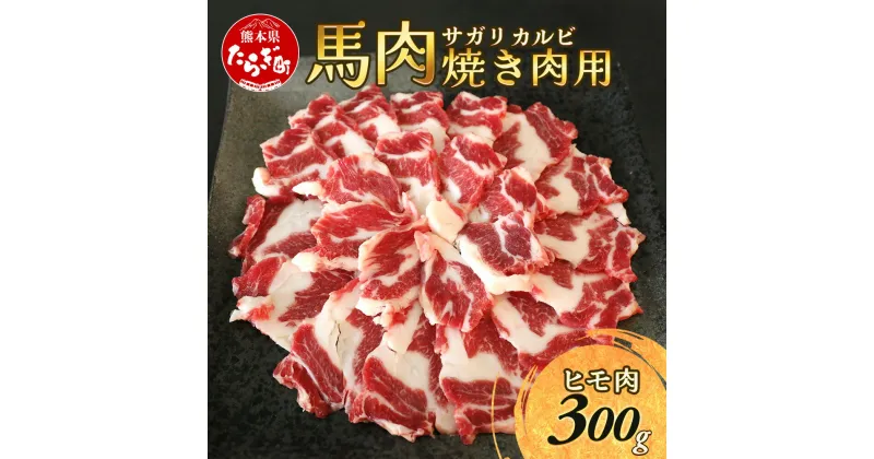 【ふるさと納税】【数量限定】熊本県産 馬肉 サガリ カルビ 焼肉用 生食可 ヒモ肉 300g 本場 ヘルシー 馬肉 刺し身OK 赤身 厳選 グルメ 刺身 冷凍 小分け 真空パック カナダ産 熊本県 多良木町 送料無料