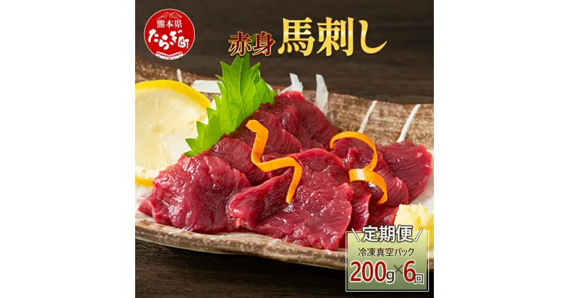 【ふるさと納税】【定期便6回】赤身 馬刺し ブロック 計1.2Kg (100g×2)×6回 冷凍真空パック【 熊本県 多良木町 たらぎ 馬肉 馬刺し 冷凍 真空 熊本肥育 】 041-0142