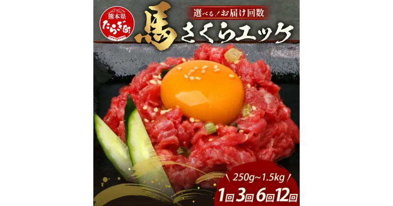 【ふるさと納税】《配送回数が選べる》熊本県 馬さくらユッケ 250g（50g×5） 1回 ・ 3回 ・ 6回・12回 馬刺し 本場 熊本 馬さし 小分け ユッケ 冷凍 真空 熊本 肥育 ヘルシー 赤身 肉 高栄養 肉 041-0150