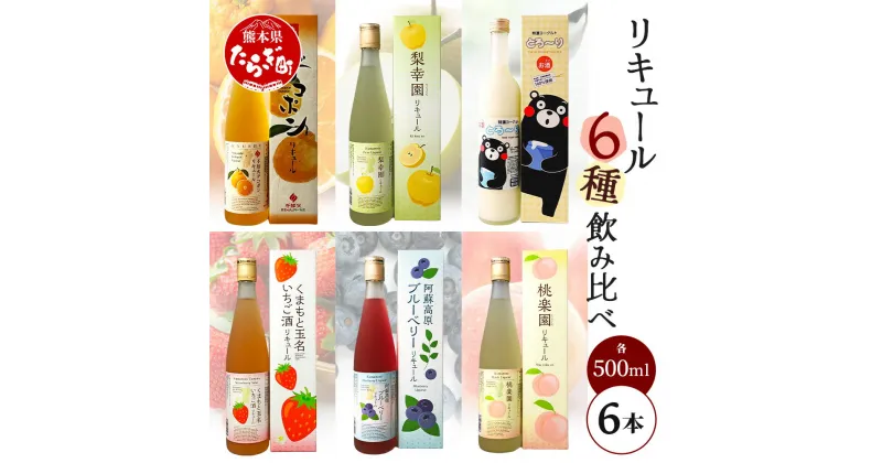 【ふるさと納税】常楽酒造 リキュール 6種 飲み比べ セット ≪ ブルーベリー いちご 桃 デコポン 梨 ヨーグルト ≫ フルーツ リキュール お酒 スイート 女性 女子会 パーティ 人気 ギフト 贈り物 プレゼント 飲み比べ 九州 熊本県 多良木 送料無料