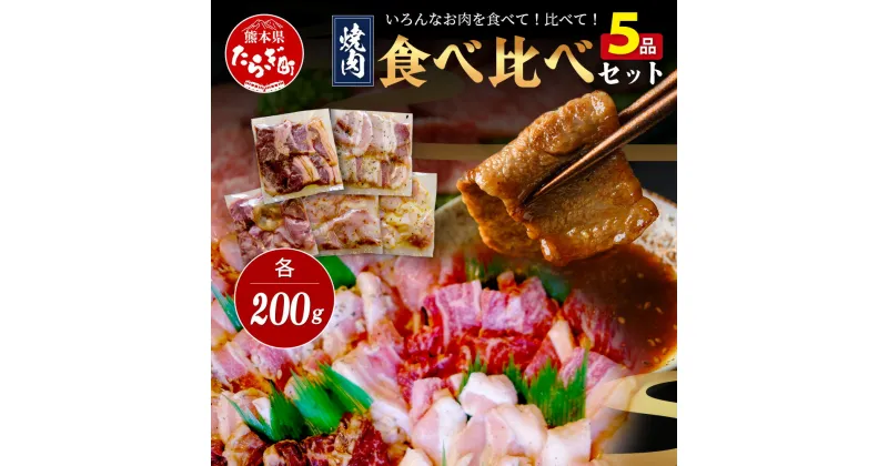 【ふるさと納税】村上精肉店の 味付き 焼肉 5品セット 【 合計1kg 】 牛カルビ 豚バラ タン トントロ 鶏せせり 焼き肉 BBQ アウトドア キャンプ ストック 常備 ホームパーティ 送料無料